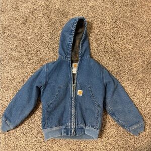 Carhartt Kids Denim Blue Hooded Jacket